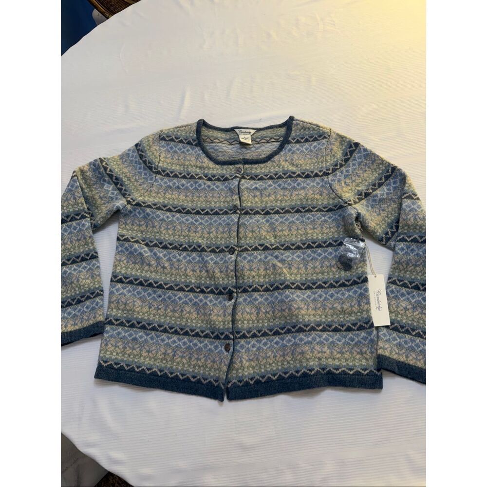 NWT Cambridge Dry Goods Fair Isle Lambswool Sweater Size Large New Read Descrip